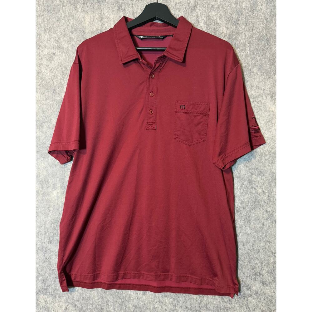 Travis Mathew Mens XXL Pocket Golf Polo Pinehurst Red